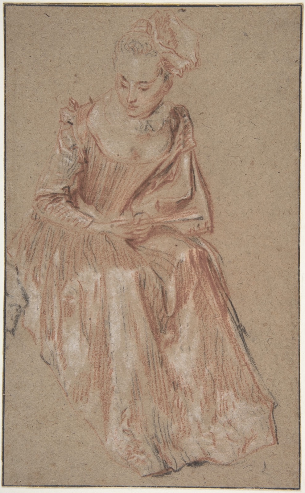 Seated Woman Holding a Fan