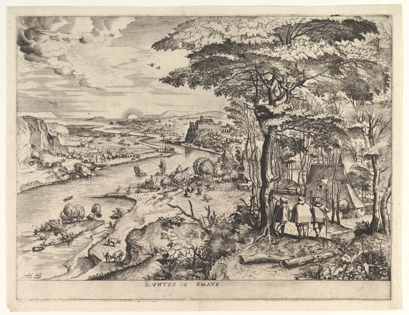 Euntes in Emaus (Landscape with Pilgrims at Emmaus), from \"The Large Landscapes\"