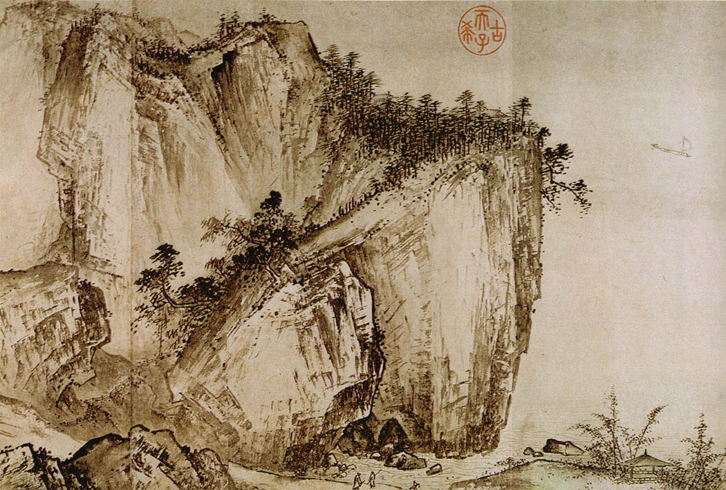 Xia Gui, Streams and Mountains with a Clear Distant View, detail