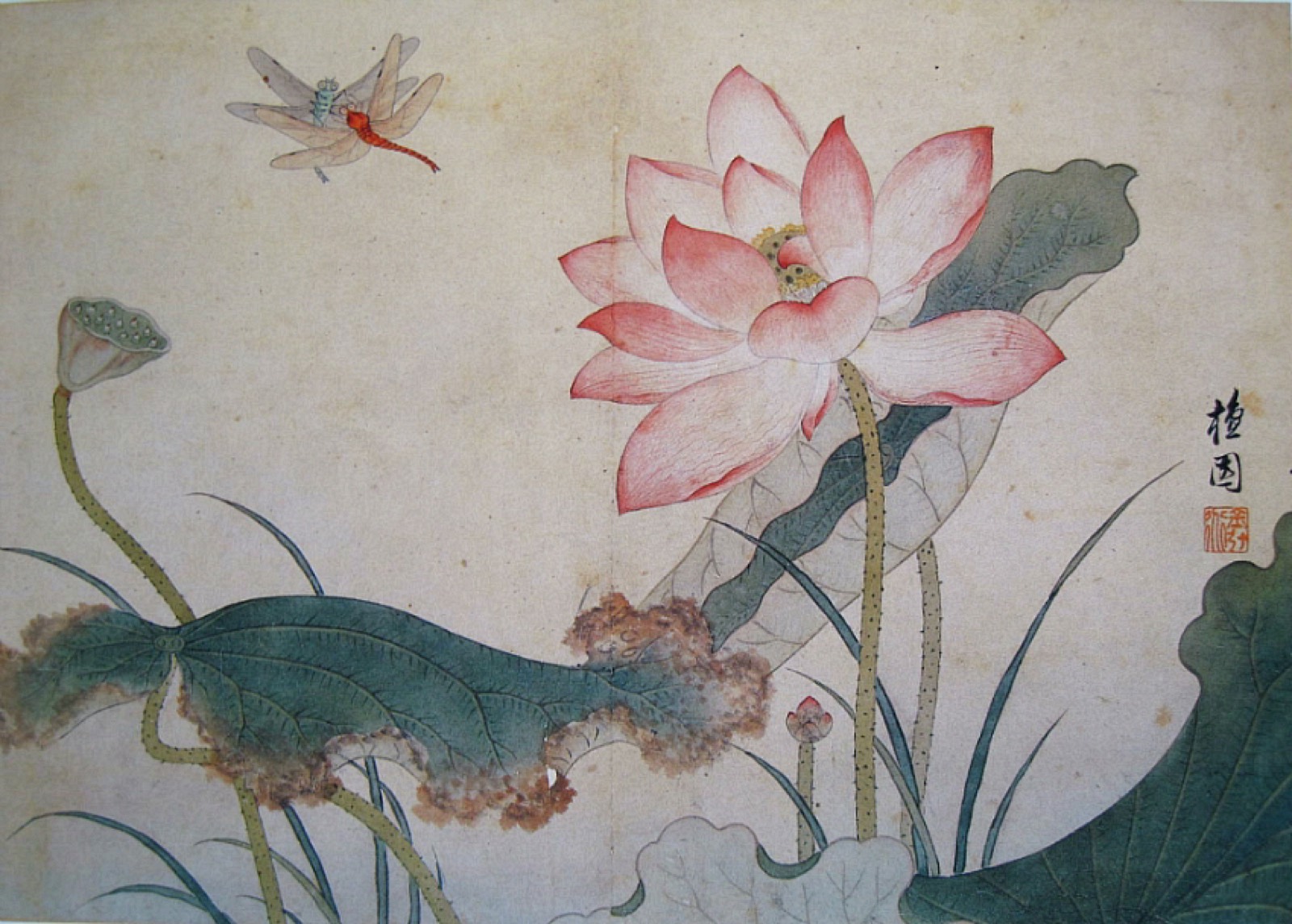 Kim Hong-do, Lotus-Dragonflies